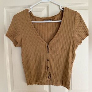 Ghana Ribbed Button Down Baby Tee